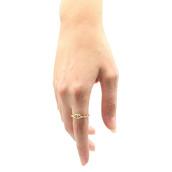 Bague Nœud Or Main