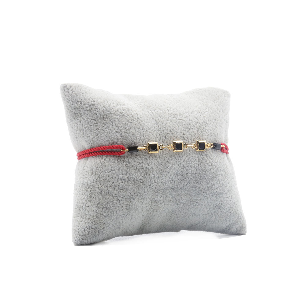 Bracelet de Créateur Divine Rouge - Cristal noir Or 2