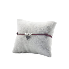 Charger l&#39;image dans la galerie, Bracelet Divine Rouge Bordeaux - Cristal Noir Argent 3