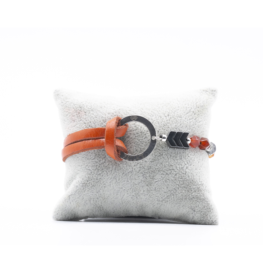 Coffret Phoenix Argent Agate Orange