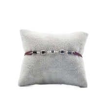 Charger l&#39;image dans la galerie, Bracelet Divine Rouge Bordeaux - Cristal Noir Argent