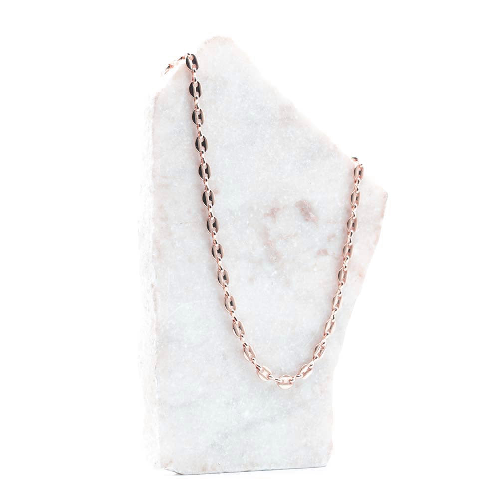 Collier Grain de Café Or Rose