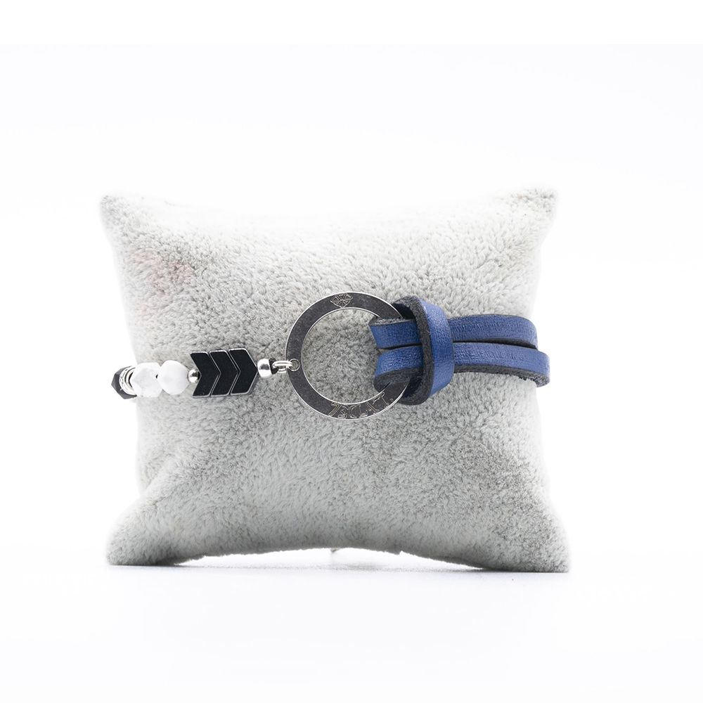 Coffret Phoenix Argent  Howlite Bleu