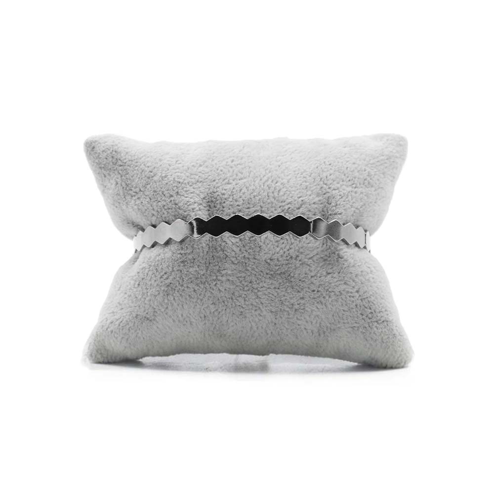 Bracelet de Créateur Jonc Losange Ruthénium