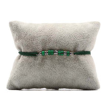 Charger l&#39;image dans la galerie, Bracelet Impérial Cordon Vert Malachite Ruthénium