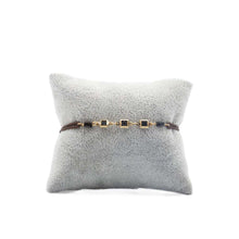 Charger l&#39;image dans la galerie, Bracelet de Créateur Divine Marron - Cristal noir Or