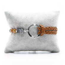 Charger l&#39;image dans la galerie, Bracelet Personnalisable Phoenix Woodstone Argent Marron T