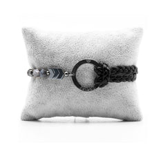 Charger l&#39;image dans la galerie, Bracelet Personnalisable Phoenix Gabbro Ruthénium Noir T