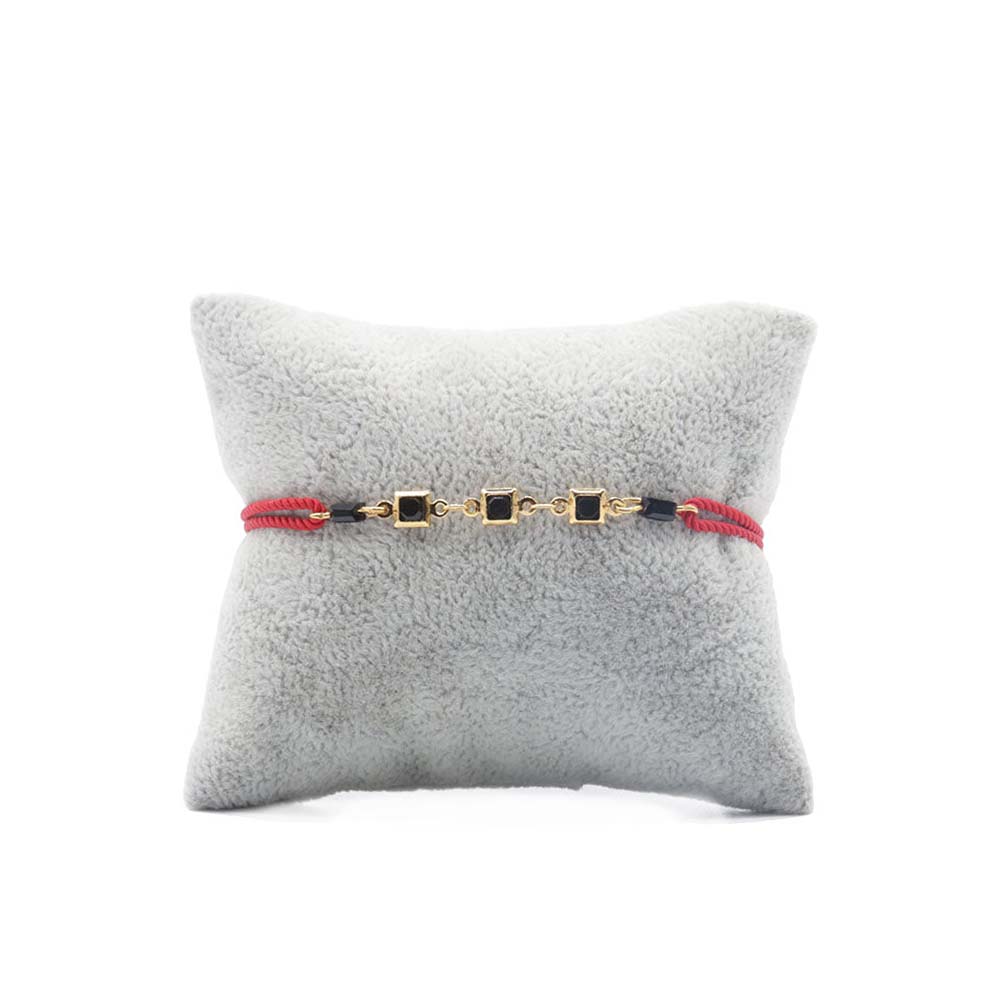 Bracelet de Créateur Divine Rouge - Cristal noir Or