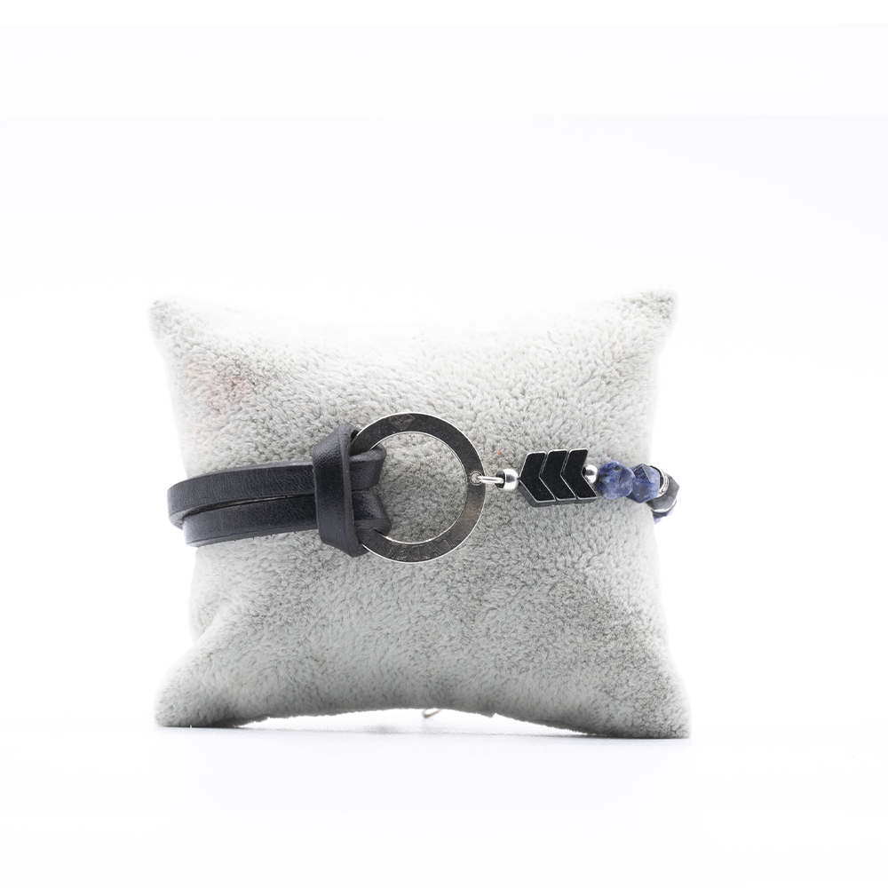Coffret Phoenix Argent Sodalite Noir